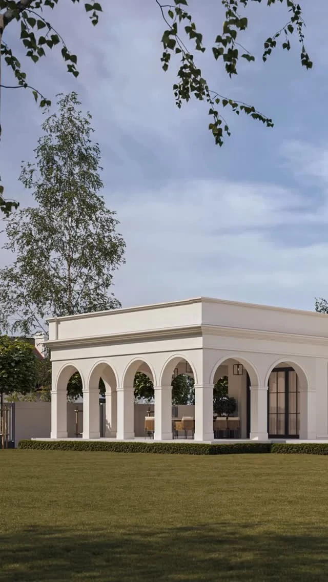 Villa Beige ✨✨ o powierzchni 380m2 to świetna propozycja dla rodziny 2+2. 

Część mieszkalna została zaplanowana na 300m2 i jest bardzo komfortowa. Budynek ma przestrzeń na gabinet i siłownie na parterze oraz bardzo wygodną kuchnię ze spiżarnią. 

Salon otwarty na dwie kondygnacje posiada zjawiskowe przeszklenie, które wpuści do wnętrz ogrom światła ☀️☀️

#designbyUR #UniqueResidence #classicarchitecture