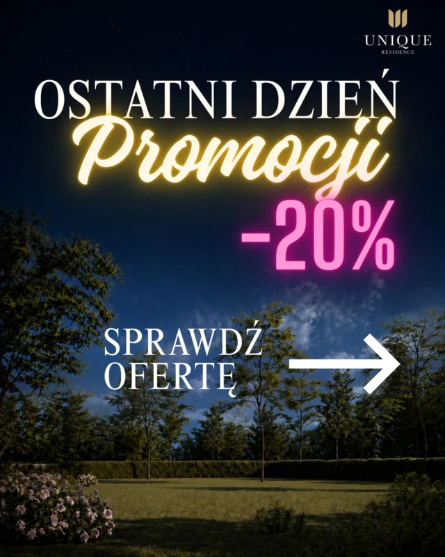 Wakacyjna promocja w UR 👉 ostatnie godziny na odebranie zniżki 20% od ceny katalogowej!

To już ostatnia szansa, aby skorzystać z promocji -20% na wybrane projekty z kolekcji Unique Residence.

Przez ostatni tydzień prezentowaliśmy rezydencje, które stały się inspiracją dla wielu inwestorów planujących budowę domu marzeń. Dziś przypominamy wszystkie projekty objęte promocją.

Każda z tych willi została stworzona dla osób, które oczekują czegoś więcej niż gotowego projektu. To domy projektowane z myślą o komforcie, ponadczasowej architekturze i wyjątkowym stylu życia.

Budowę można rozpocząć za kilka miesięcy.
Przygotowania można rozłożyć w czasie.
Ale nasza wakacyjna promocja kończy się dziś.

Więc nie zwlekaj i skorzystaj z kodu: LATO ☀️☀️ który daje Ci aż 20% rabatu od ceny katalogowej! 

Jeżeli planujesz budowę w najbliższych latach lub chcesz ją zacząć jeszcze w tym roku, warto wykorzystać tę okazję i kupić nasz projekt na preferencyjnych warunkach.

🏛️ Poznaj kolekcję objętą promocją:
👉 Perle https://unique-residence.shop
👉 Diamant https://unique-residence.shop
👉 Diamant 2.0 https://unique-residence.shop
👉 Carrée https://unique-residence.shop
👉 Étage https://unique-residence.shop
👉 Petite Fleur https://unique-residence.shop

To może być pierwszy krok do domu, który pozostanie w rodzinie na pokolenia.

#LATO #UniqueResidence #WillePremium #DomMarzeń #ArchitekturaPremium #ProjektDomu #LuxuryHomes #RezydencjaMarzeń