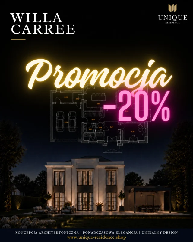 Wakacyjna promocja w UR 👉🏻 20% korzyści na start – nie zastanawiaj się i odbierz rabat!

Architektura ma moc opowiadania historii.

Jedne budynki opowiadają o modzie danego momentu. Inne stają się ponadczasowe. Willa Carrée została stworzona dla osób, które wybierają rozwiązania odporne na zmieniające się trendy.
-----
Willa Carrée 🖤🖤 jest odpowiedzią na potrzeby inwestorów, którzy kochają architekturę nowoczesną, ale jednocześnie oczekują ponadczasowego charakteru.

Geometryczna bryła, duże przeszklenia i wyważone proporcje tworzą rezydencję, która wyróżnia się subtelną elegancją, a nie chwilową ekstrawagancją.

To dom dla osób, które świadomie wybierają jakość.

Dla tych, którzy wiedzą, że prawdziwy luksus nie krzyczy — on robi wrażenie detalem, proporcją i klasą.

Korzystając z kodu: LATO ☀️☀️ już teraz możesz zakupić ten projekt ze zniżką 20% od ceny katalogowej!

Jeżeli planujesz rozpoczęcie własnej inwestycji w najbliższych miesiącach, warto wykorzystać jedną z ostatnich okazji tego lata.

✨ Architektura, która pozostaje aktualna niezależnie od zmieniających się trendów.
👉 Poznaj willę Carrée: [link do projektów w BIO]
📩 Skontaktuj się z nami i poznaj szczegóły promocji.

#LATO #WillaCarree #UniqueResidence #NowoczesnaRezydencja #DomPremium